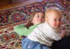 mali and regina on floorw.JPG (74220 bytes)